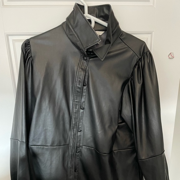 H&M LEATHER JACKET - Picture 1 of 3